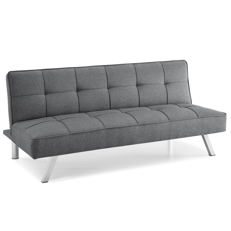 Serta Jameson 66.1" Armless Tufted Convertible Sleeper Futon Sofa